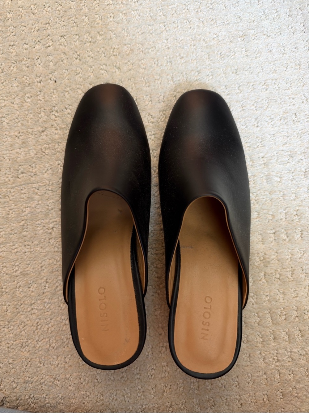 Nisolo Black Leather Mule Slides